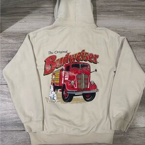 Unisex Budweiser Beige Hoodie